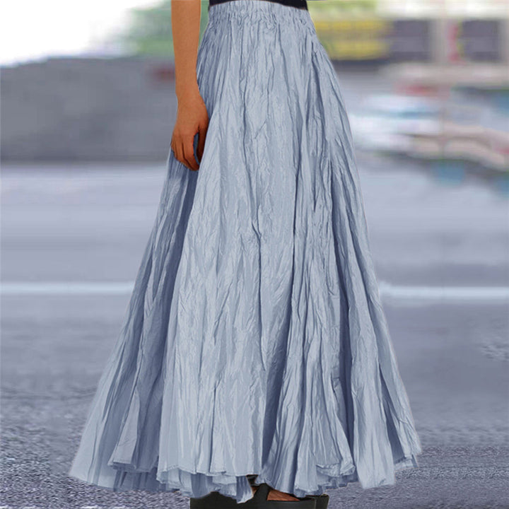 Ladies nan further maxi skirt with wrinkled look and elastic waistband Mune Fashion