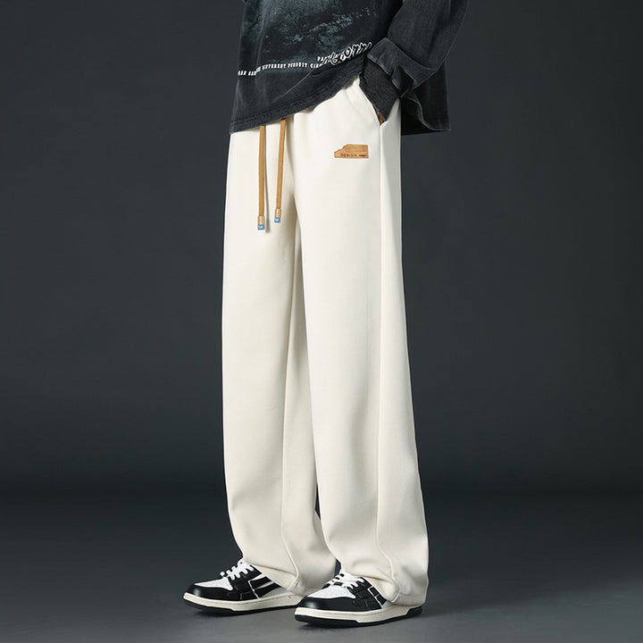 Men's sporty casual pants with wide cut