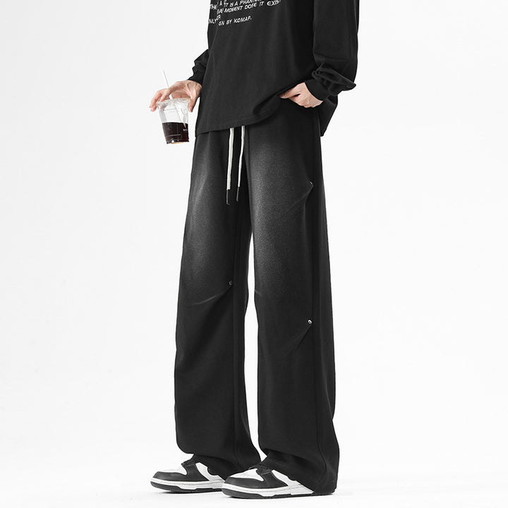 Men's Loose Baggy Sweatpants with Drawstring and Elastic Cuff Mune Fashion