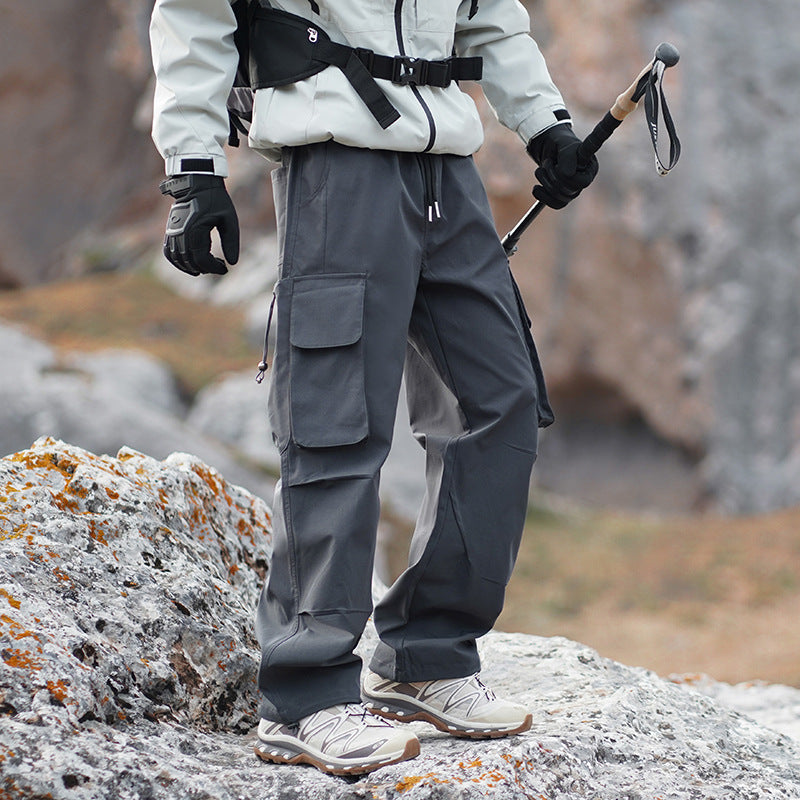 Men's Technical Outdoor Cargo Pants with Multi-Functional Pockets and Stretch Inserts Mune Fashion