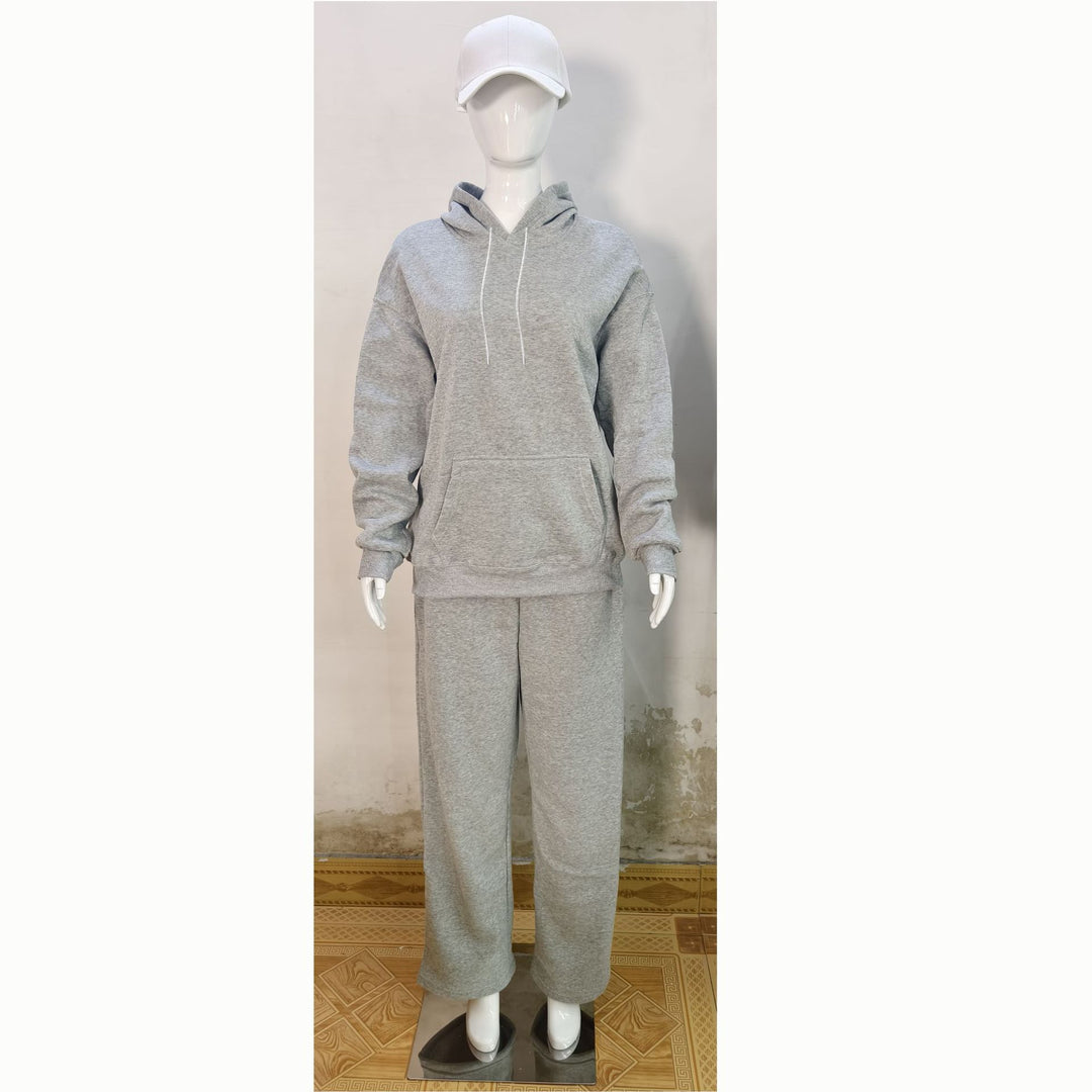 Women's cozy oversized hoodie and wide jogger pants set Mune Fashion