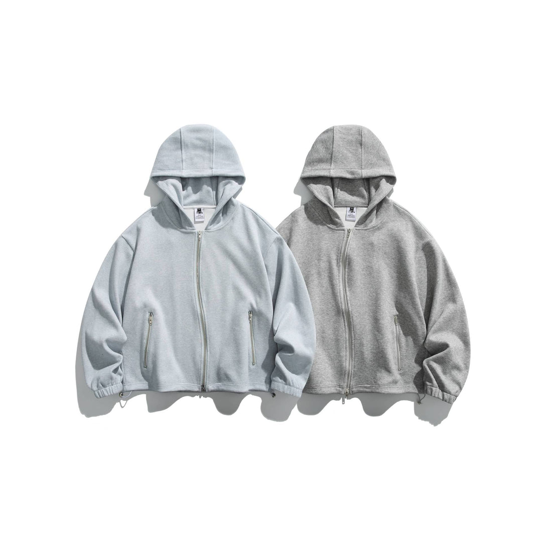 Unisex Lightweight Zip Hoodie Jacket with Zipper Pockets and Adjustable Hem Mune Fashion