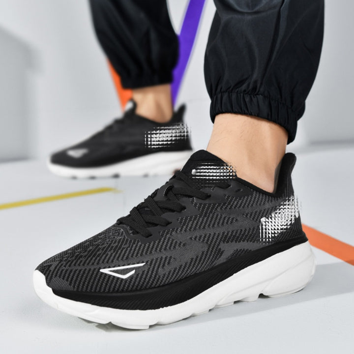Unisex lightweight street training shoes with woven performance upper and cushioned dual-layer midsole Mune Fashion