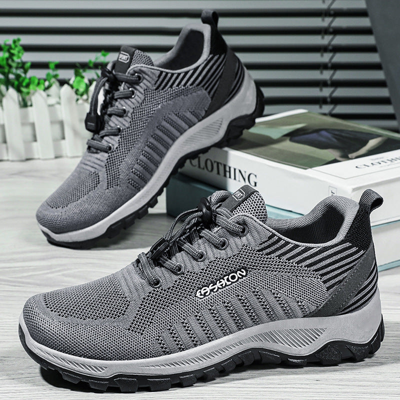 Men's flexible mesh trail runner with shock-absorbing EVA midsole, quick-lacing system, and grippy outdoor tread sole Mune Fashion