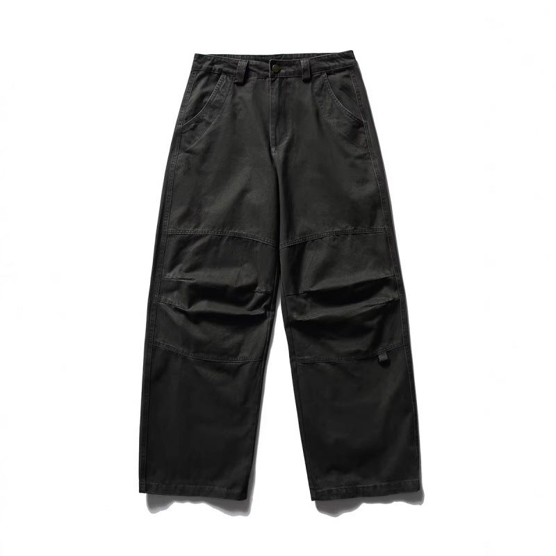 Men's Loose Utility Cargo Pants in Workwear Style with Knee Inserts and Patch Pockets Mune Fashion