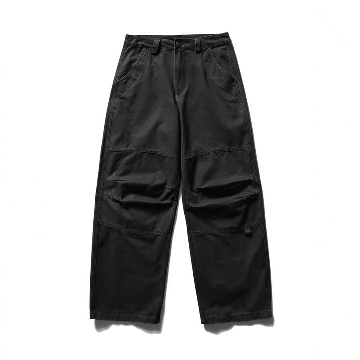 Men's Loose Utility Cargo Pants in Workwear Style with Knee Inserts and Patch Pockets Mune Fashion