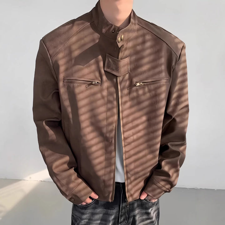 Men's Stylish Motorcycle Jacket in Vintage Style
