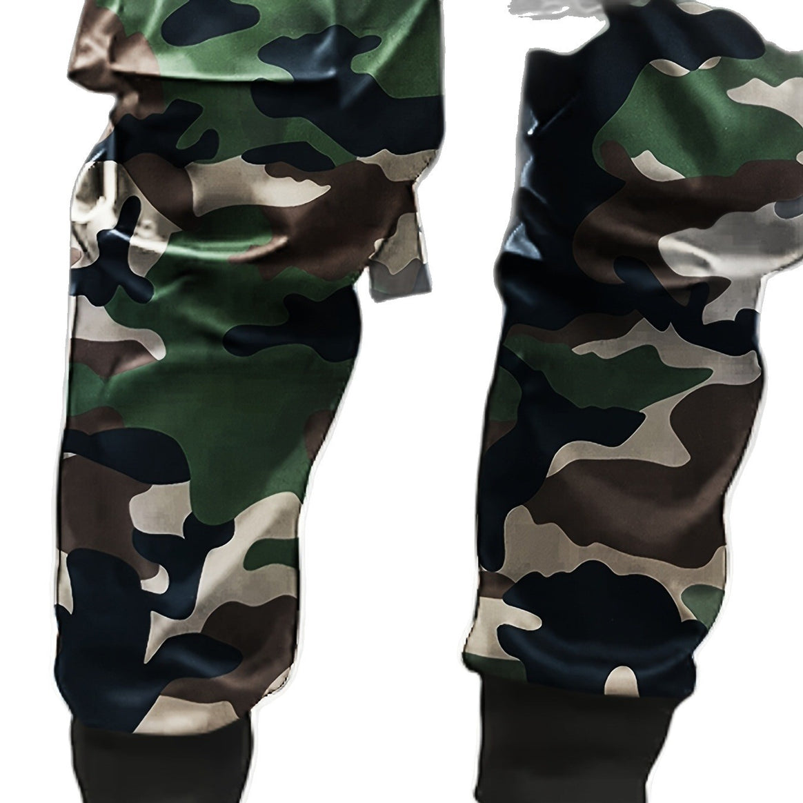 Men's Utility Cargo Jogging Pants with Elastic Waistband, Adjustable Leg Straps & Multifunctional Pockets Mune Fashion