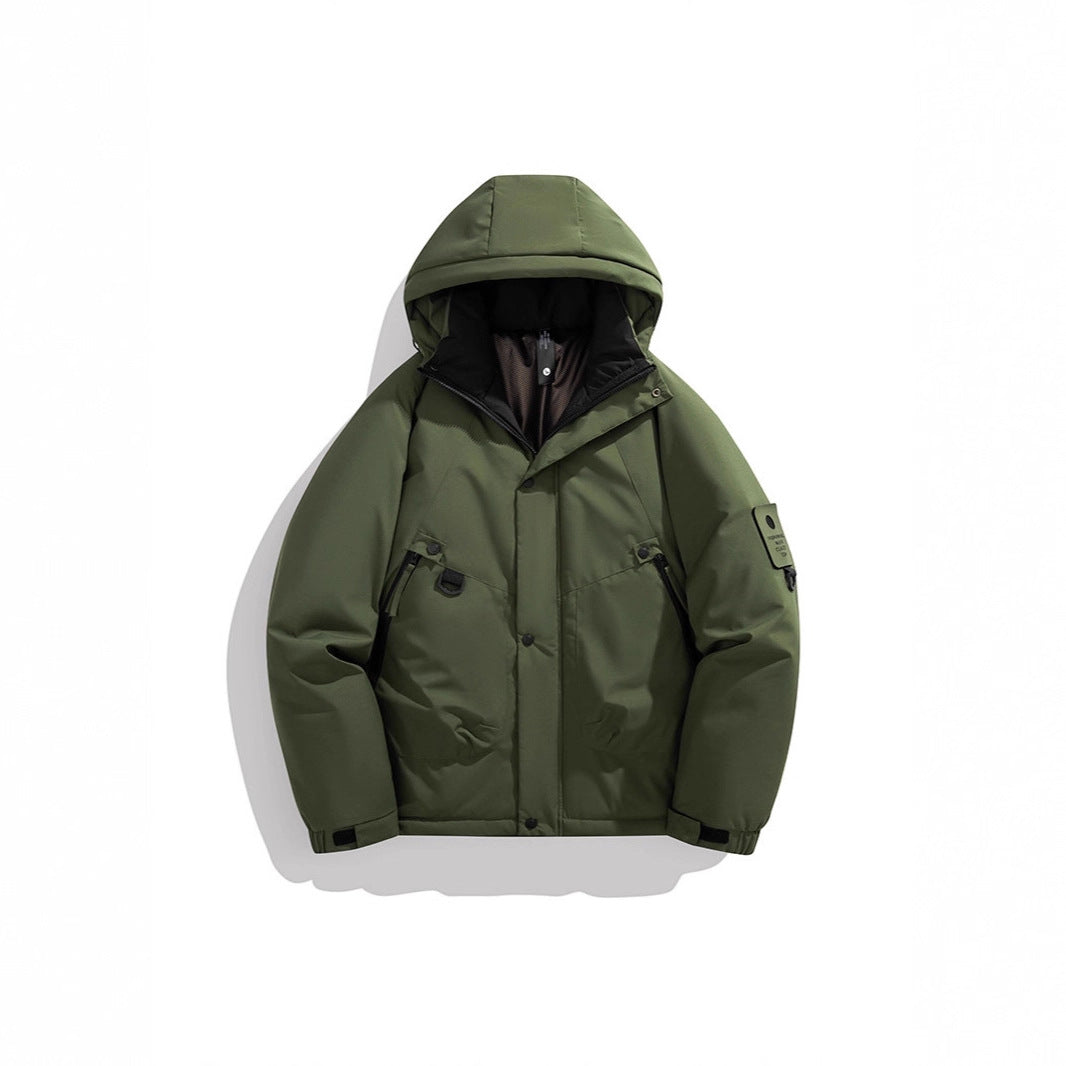 Men's Padded Outdoor Jacket with Hood, Multi-Functional Pockets and Windproof Outer Layer Mune Fashion