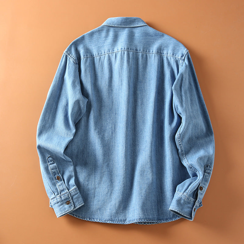 Men's Classic Denim Shirt with Chest Pockets Mune Fashion