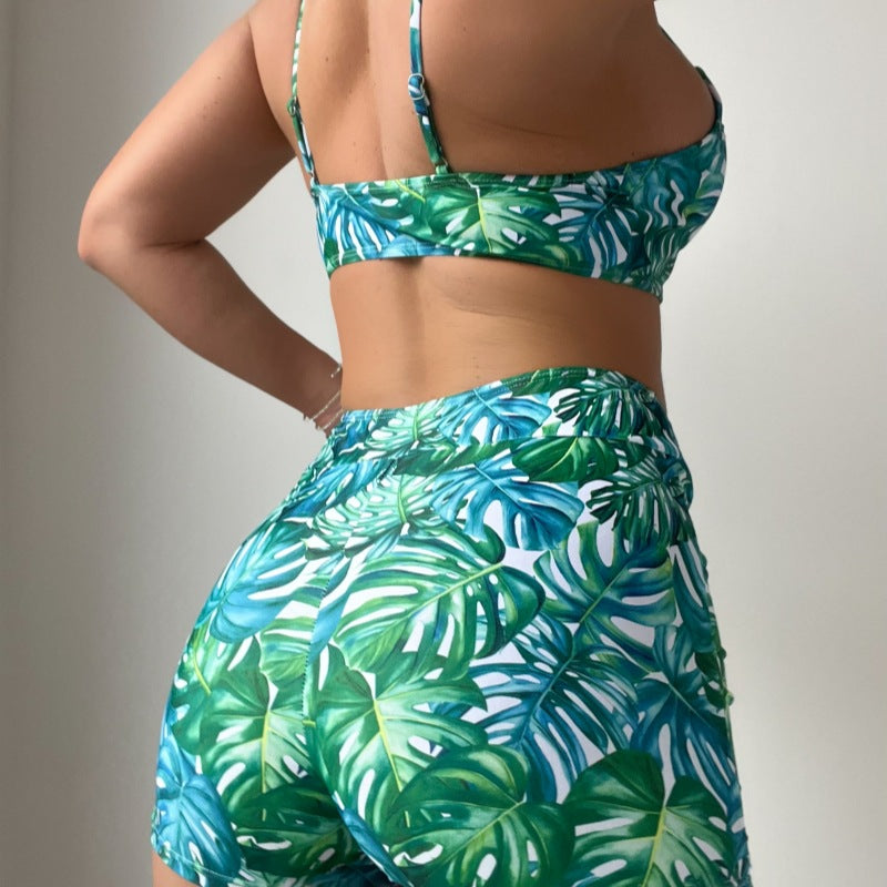 Women's Crop Top and High Waist Shorts Set Mune Fashion