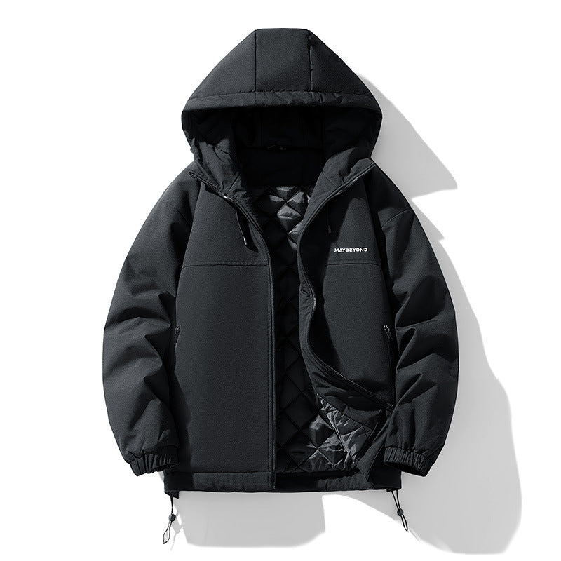 Men's water-repellent padded hooded jacket with thermos quilted lining Mune Fashion