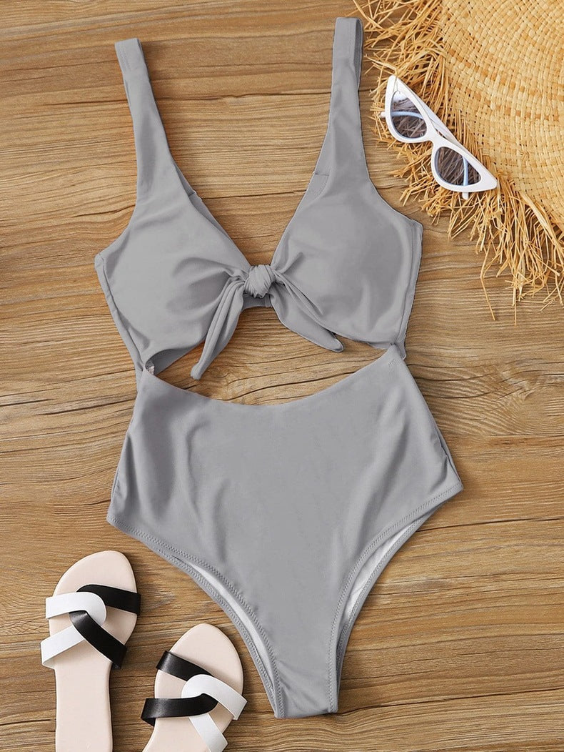 Women's Triangle Bikini Set with Adjustable Knot Design Mune Fashion