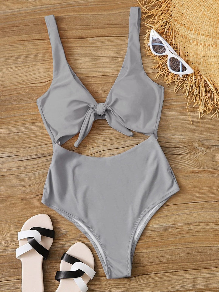 Women's Triangle Bikini Set with Adjustable Knot Design Mune Fashion