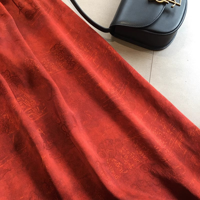 Women Elegant Midi Skirt with Swinging Hem Mune Fashion