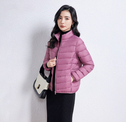 Women's Ultra-light Quilted Hooded Jacket with Ultra-flat Thermal Wadding Mune Fashion