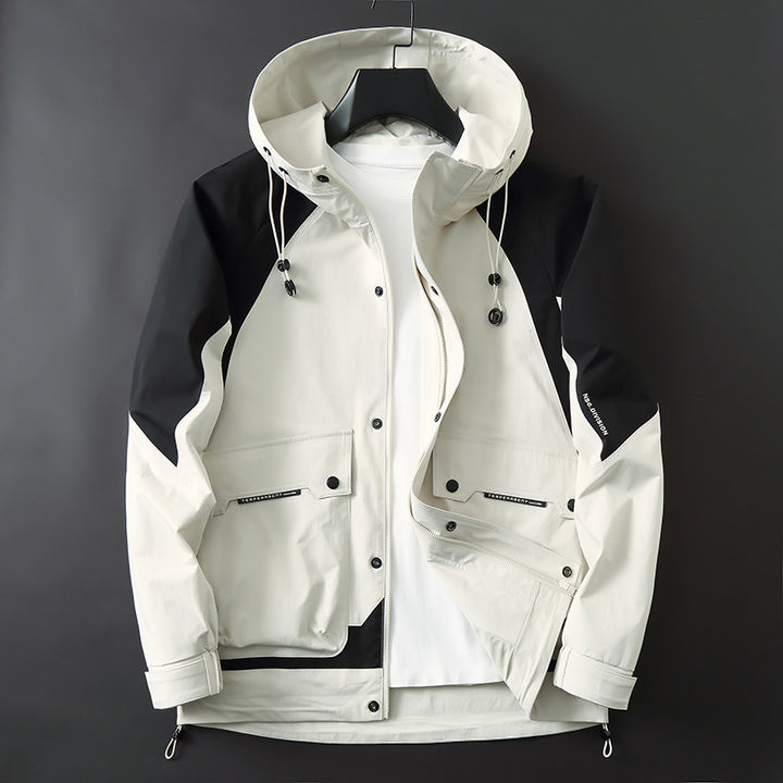 Men's Technical Parka Jacket in Utility Style with Hood, wind and water-repellent shell Mune Fashion