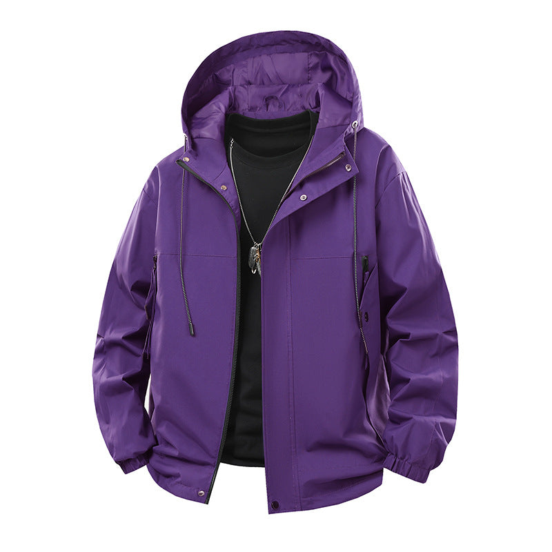 Men's Oversized Utility Softshell Jacket with Hood, Water-Repellent Membrane & Zipper Pockets Mune Fashion