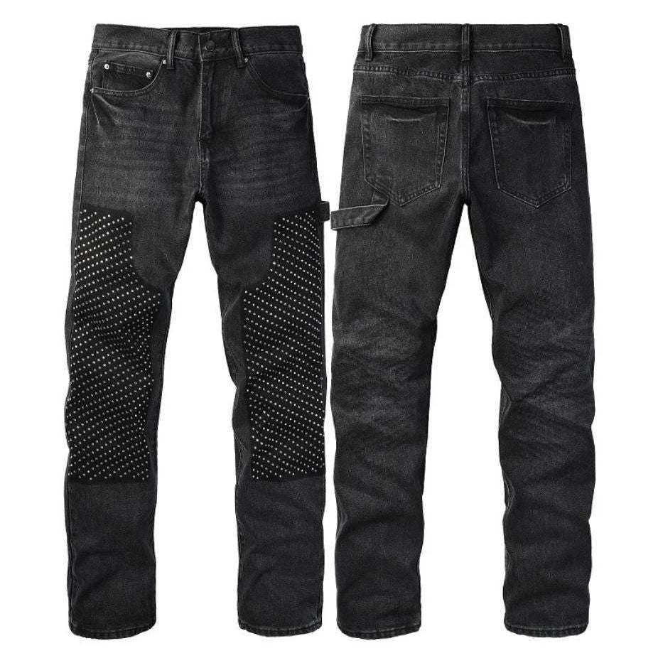 Men's Fashion Denim Pants with Contrast Patches Mune Fashion