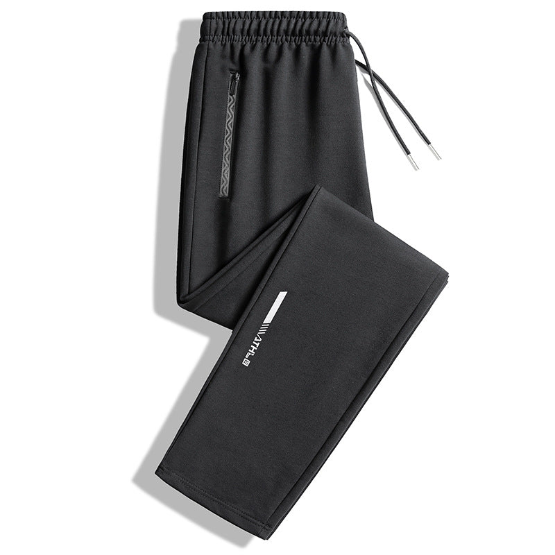 Men's Slim-Fit Performance Jogging Pants with Zipper Pockets, Elastic Waistband and Cuffs Mune Fashion