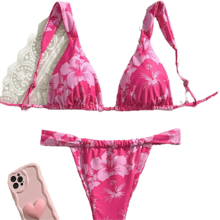 Women's triangle bikini with playful pattern mix Mune Fashion