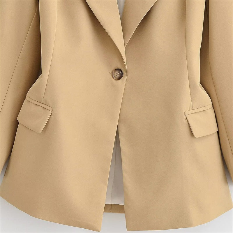 Women Oversized Blazer with Distinctive Lapels and Slightly Tailored Silhouette Mune Fashion