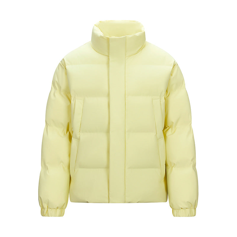 Men's Padded Quilted Jacket with High Stand-Up Collar and Concealed Zip Mune Fashion