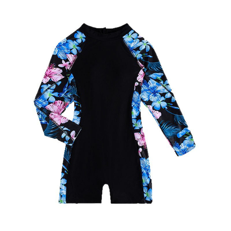 Women's Long Sleeve Swimsuit with Floral Design Mune Fashion