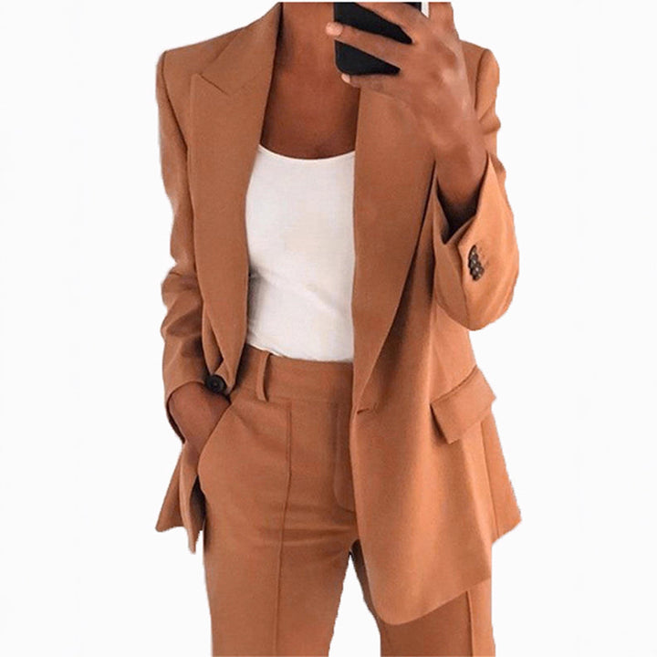 Women's tailored blazer pants business suit made of stretch fabric Mune Fashion