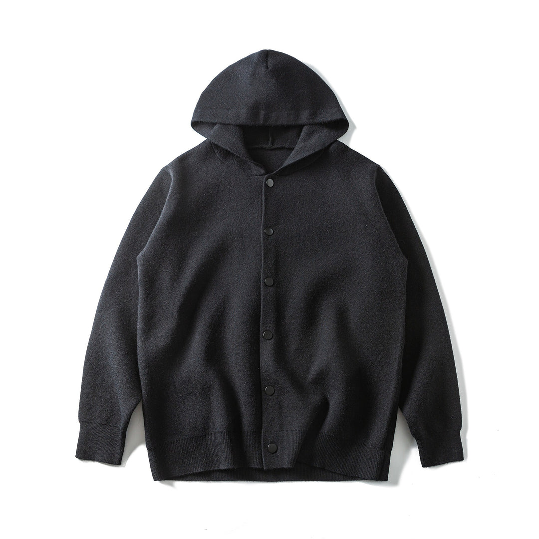 Unisex Light Hoodie Cardigan with Snap Fastener and Ribbed Cuffs Mune Fashion