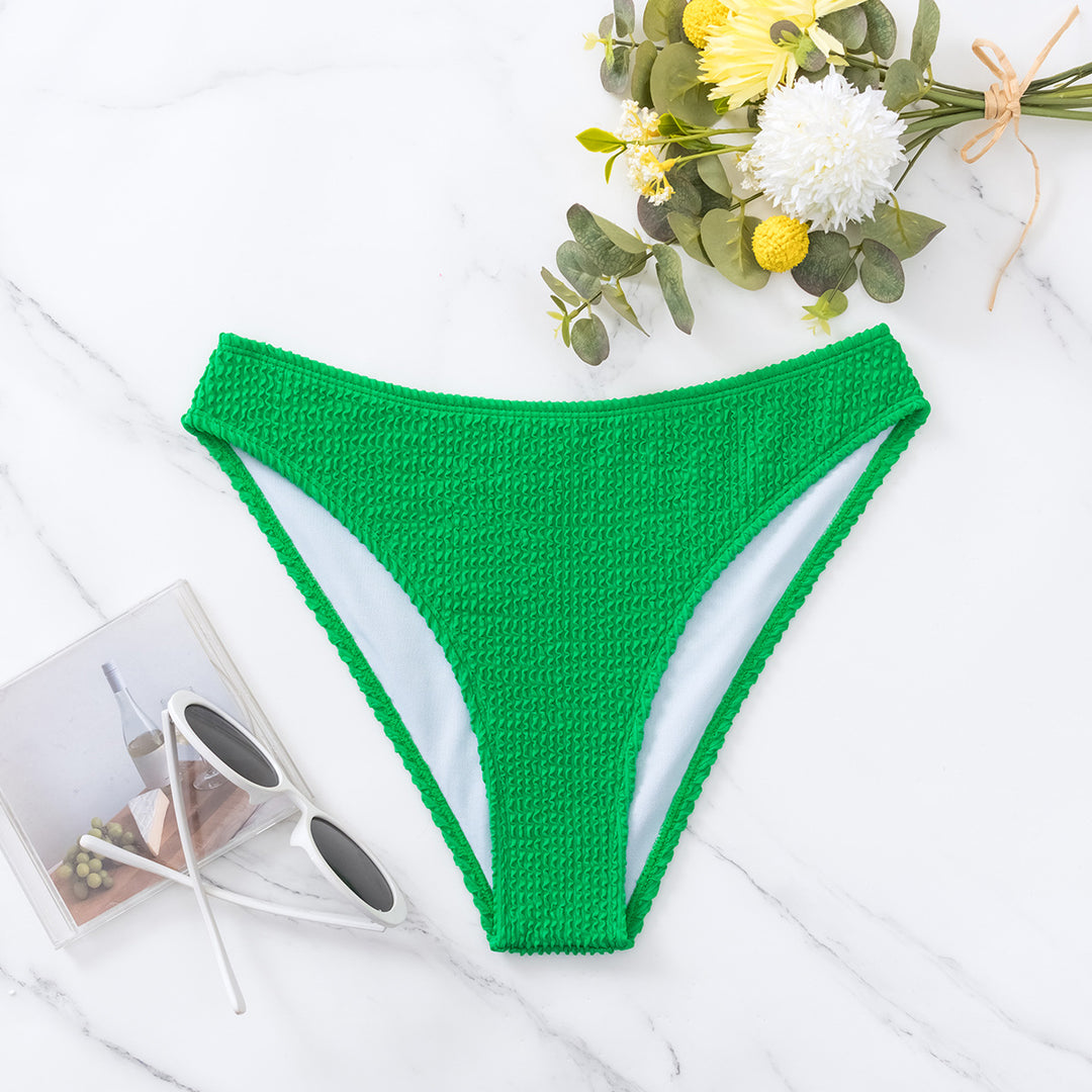 Women's High-Cut Bikini with Textured Design Mune Fashion
