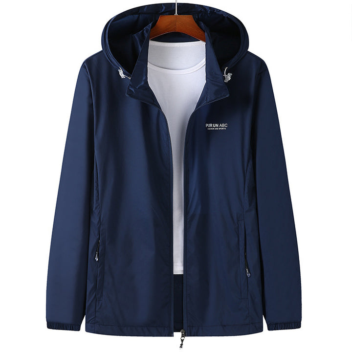 Men's Ultralight Packable Hooded Outdoor Jacket with Two-Way Zipper Mune Fashion