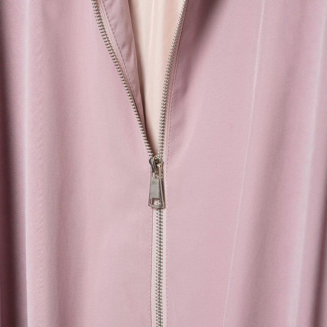 Women's Cropped Boxy Transition Jacket with High Funnel Collar and Elastic Hem Mune Fashion