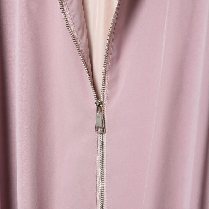 Women's Cropped Boxy Transition Jacket with High Funnel Collar and Elastic Hem Mune Fashion