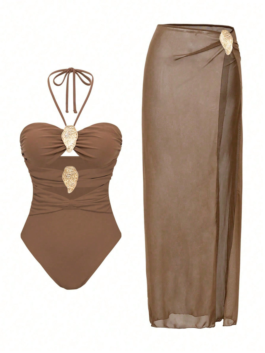 Ladies Luxurious Swimsuit with Elegant Overlay Mune Fashion