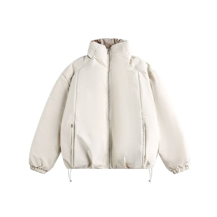 Men's short parka with high stand-up collar, padded thermal insulation and drawstring Mune Fashion