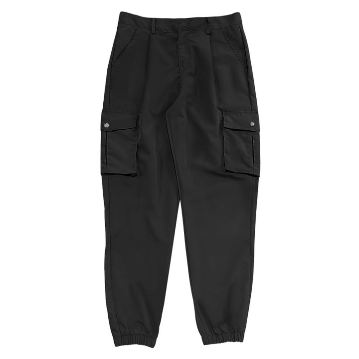 Men's tapered cargo pants in work look with patch pockets and elastic ankle cuffs Mune Fashion