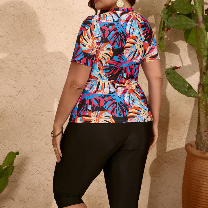 Women’s sporty top with floral design and casual leggings Mune Fashion