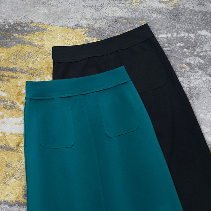 Women's Elegant Maxi Skirt with Front Slit Detail Mune Fashion