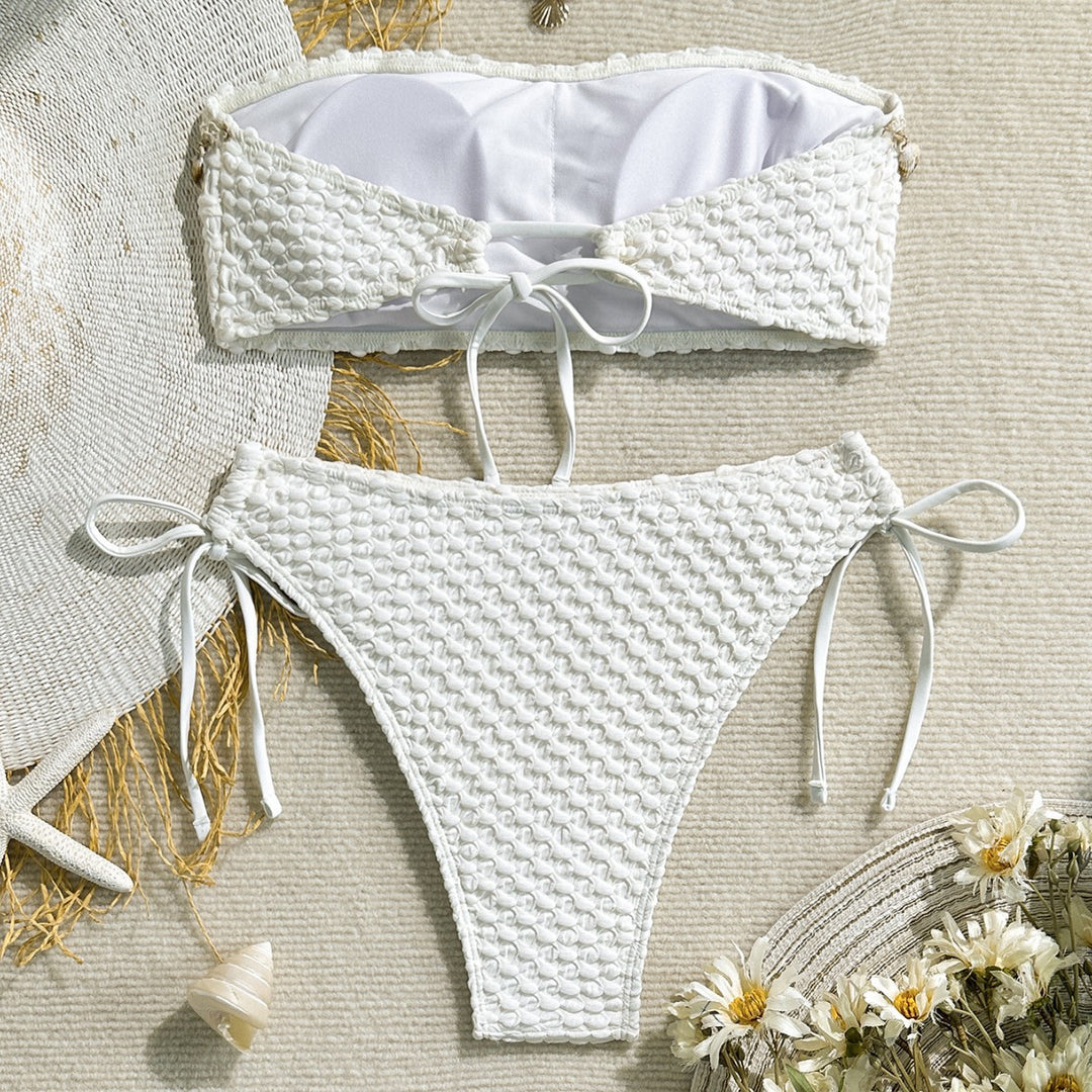 Women's bandeau bikini with exquisite shell embellishments Mune Fashion