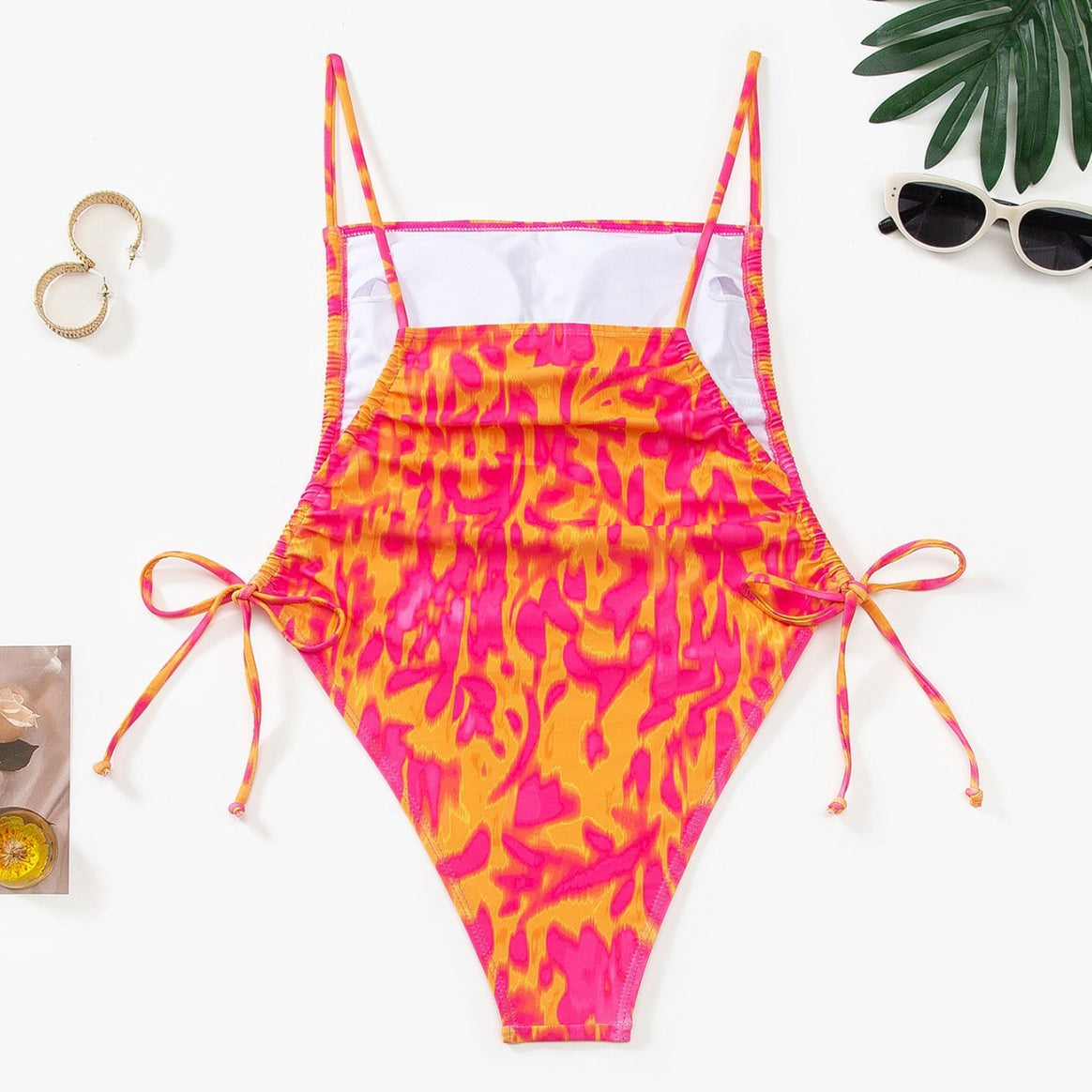 Women's swimsuit with creative floral pattern and adjustable straps Mune Fashion
