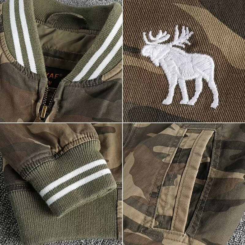 Men's Camouflage Bomber Jacket Mune Fashion