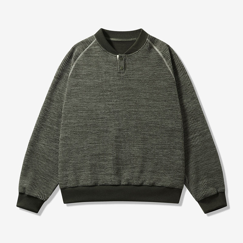 Men's Comfortable Sweater with Stand-Up Collar Mune Fashion