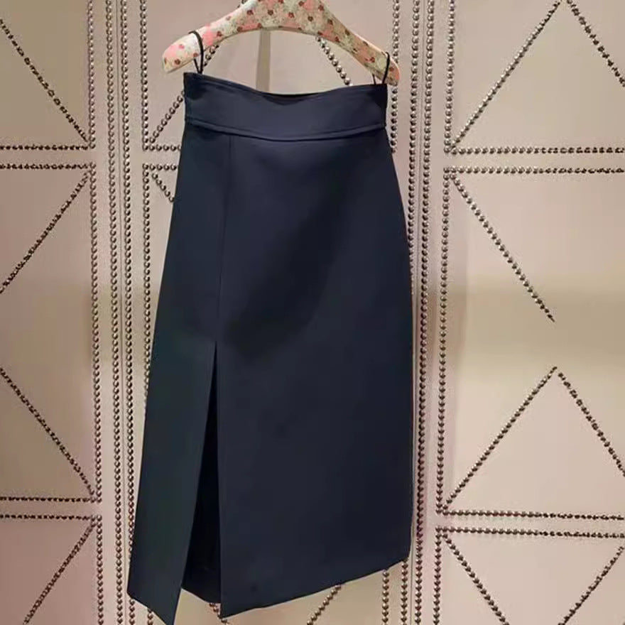 Women Elegant Pencil Skirt with Slit Mune Fashion