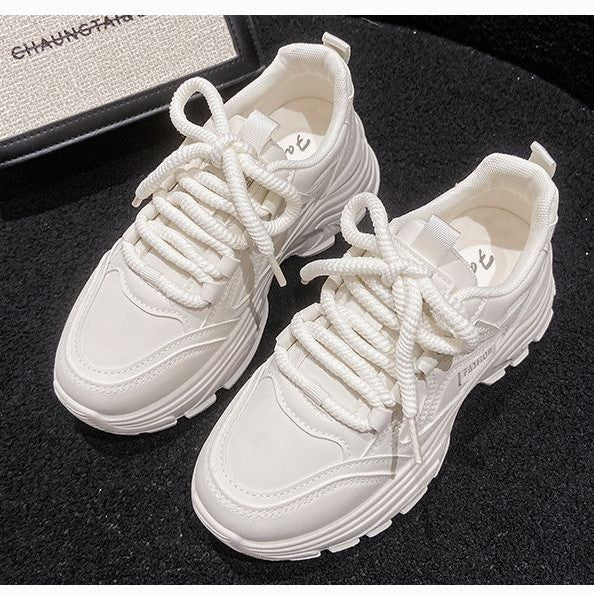 Ladies fashionable platform sneakers with breathable sole and non-slip outsole Mune Fashion