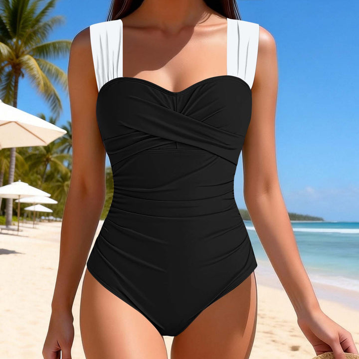 Women Classic One-Piece with Effective Gathering Mune Fashion