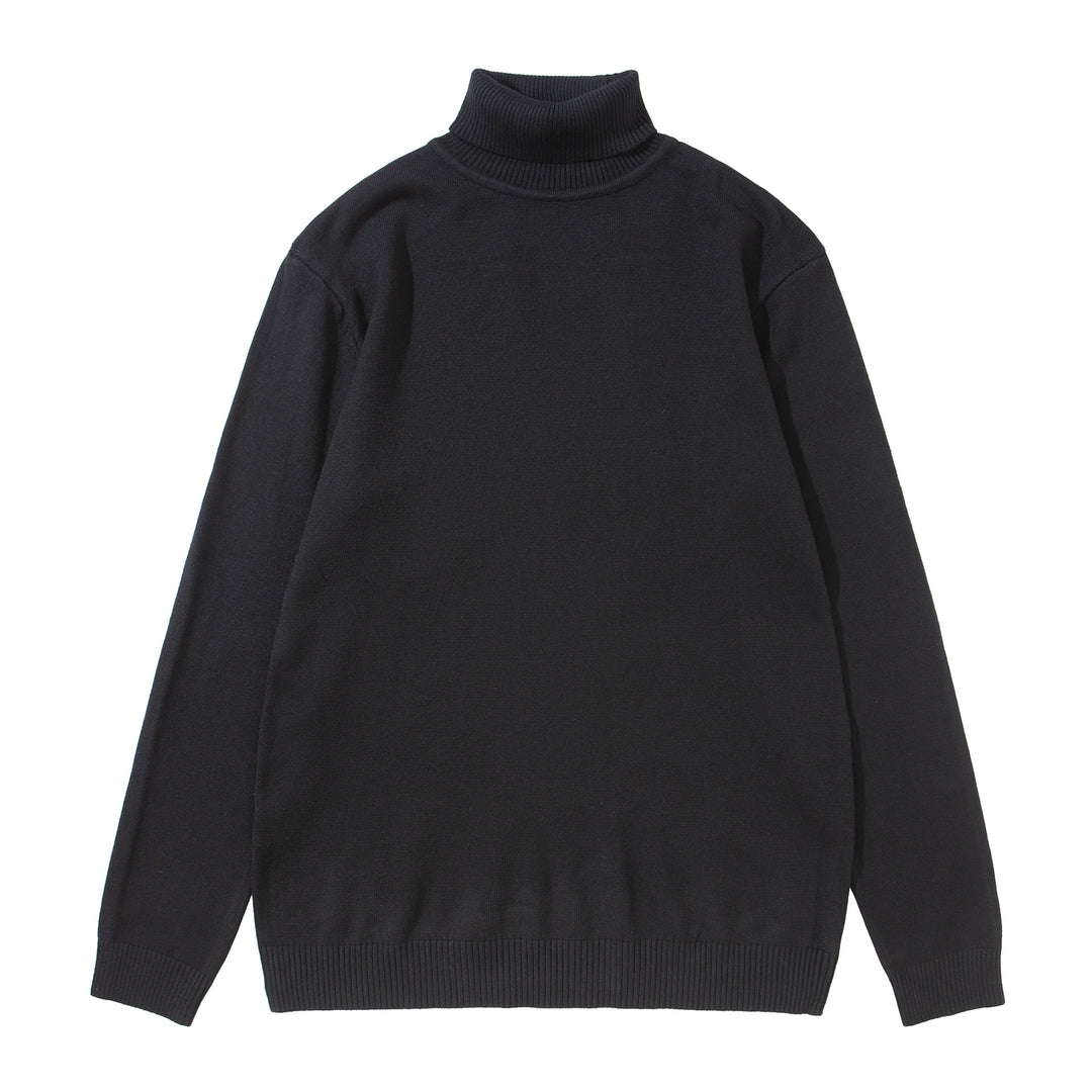 Unisex turtleneck sweater made of fine fine knit with ribbed collar and dropped shoulder Mune Fashion