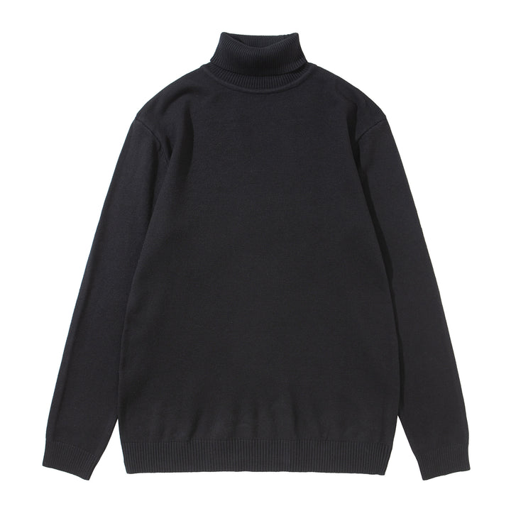 Unisex turtleneck sweater made of fine fine knit with ribbed collar and dropped shoulder Mune Fashion