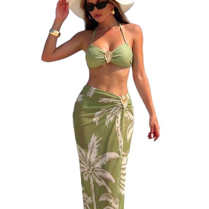 Women's Beach Outfit with Decorative Ties Mune Fashion