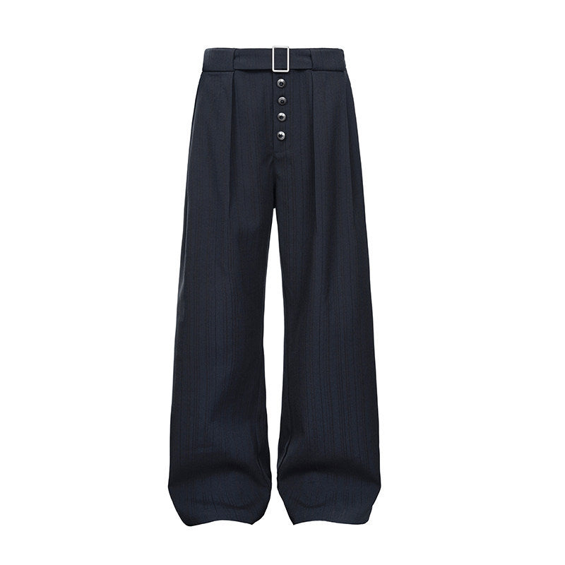 Women's High-Waisted Tailored Pants with Wide Leg Mune Fashion